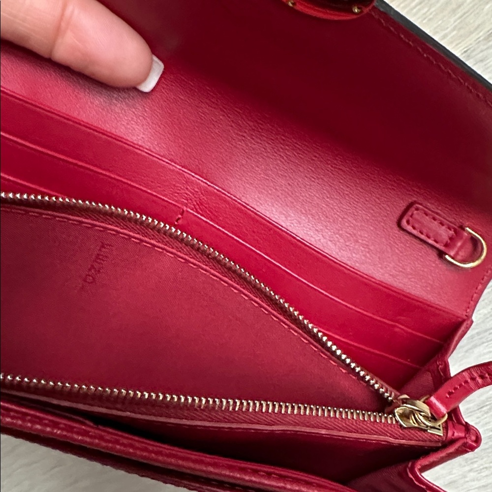 fendi f is fendi continental wallet Elegant Red Leather Wallet - Picture 10 of 14